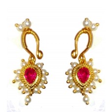 BUGADI Traditional Marathi Clip-on  Helix Earrings 