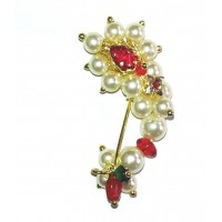 Nath Traditional Maharashtrian / Marathi nose ring with special white pearls